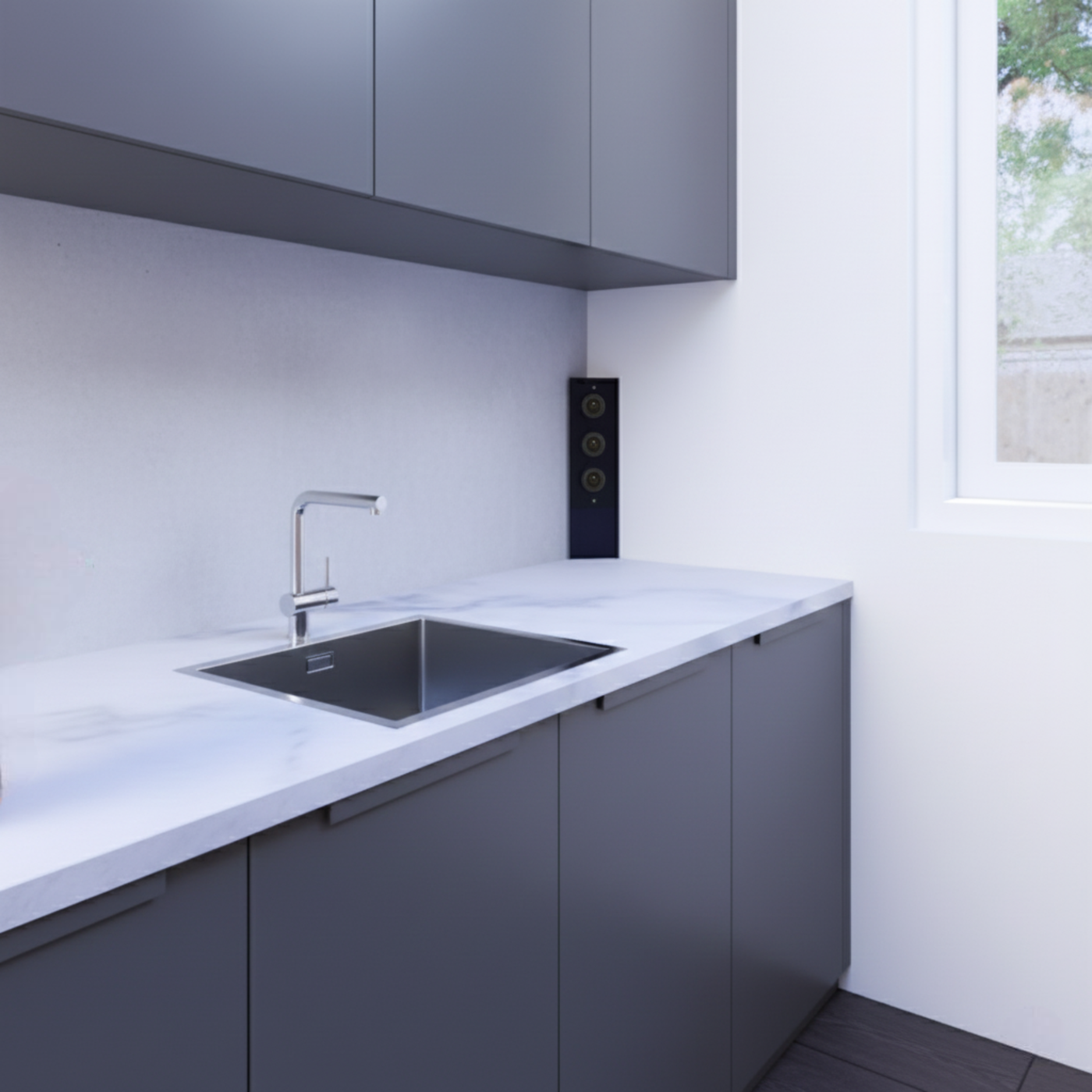 Prise cuisine ESQUINA - Bloc 3 prises Soft Touch noir