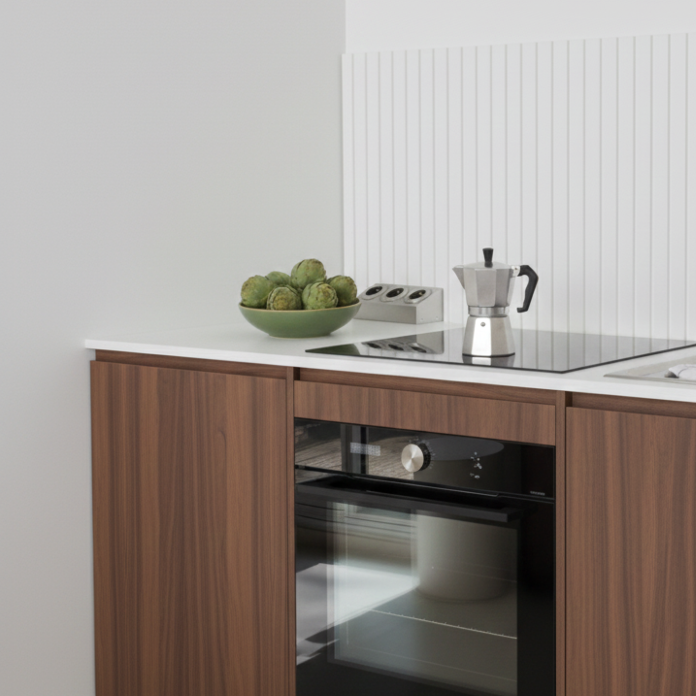 Prise cuisine BARRY - Bloc 3 prises inox brossé