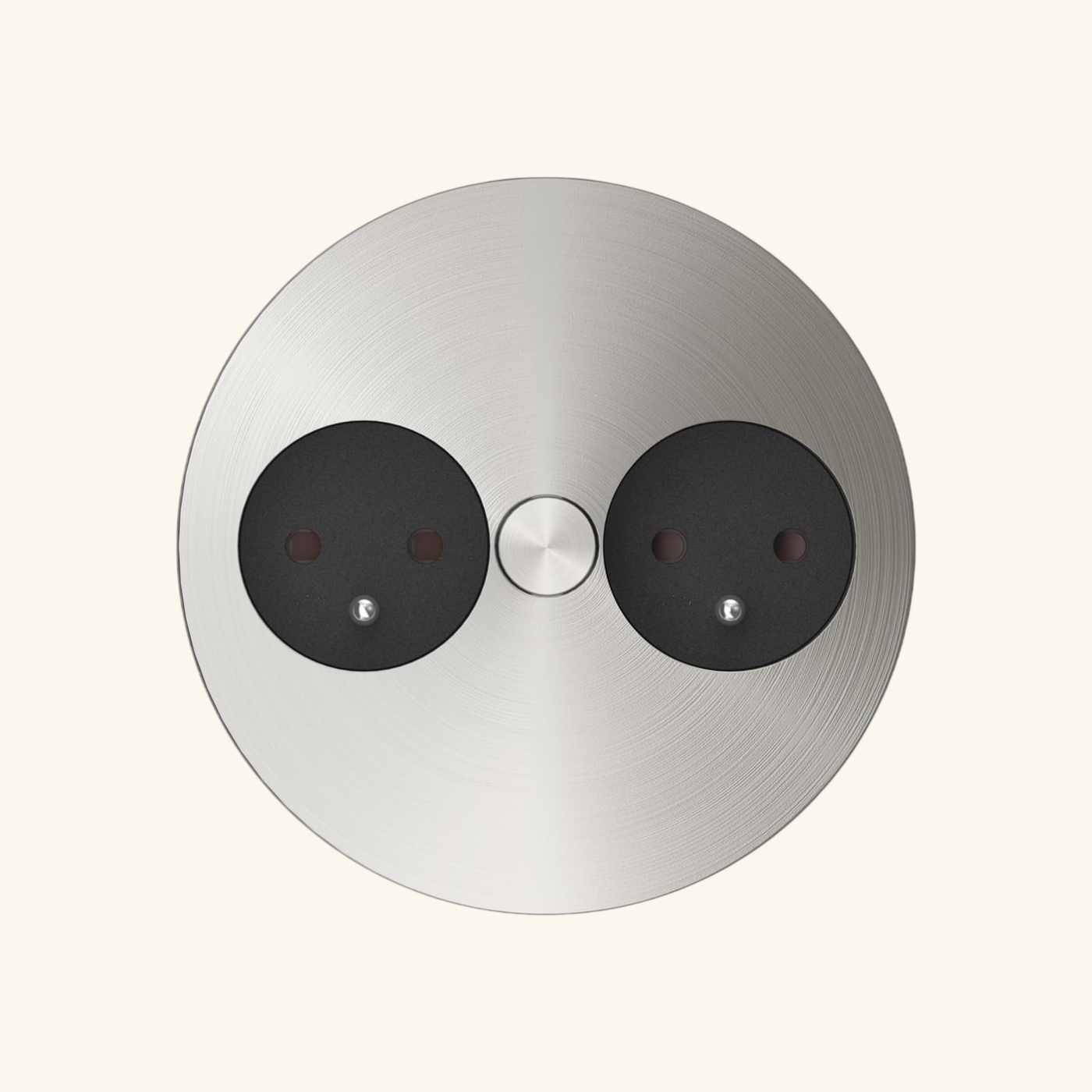 Prise plan de travail ALTON - Double prise à encastrer inox