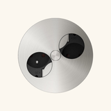 Prise plan de travail ALTON - Double prise à encastrer inox