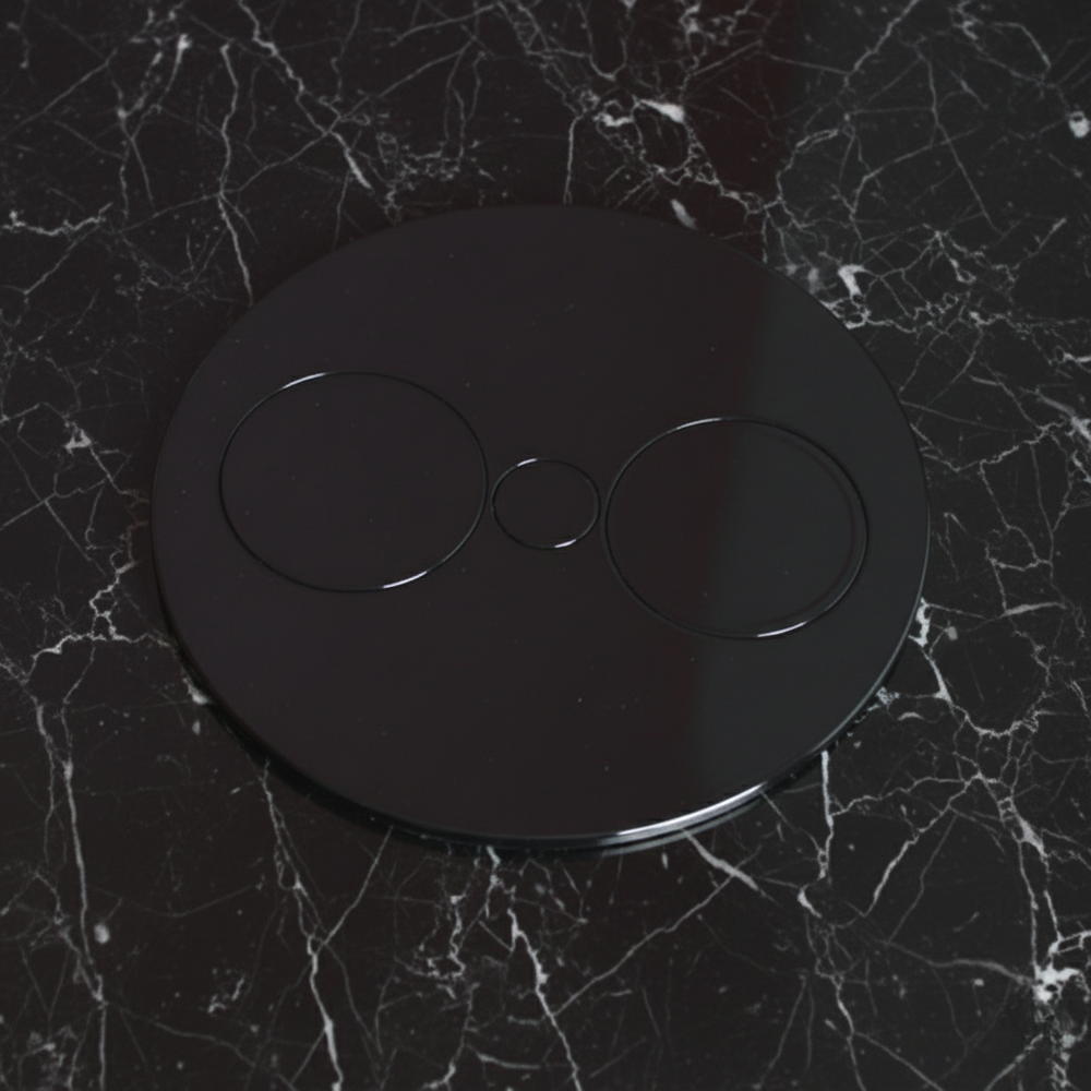 Prise plan de travail ALTON - Double prise à encastrer noir mat