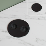 Prise plan de travail ALTON - Double prise à encastrer noir mat