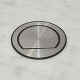 Prise plan de travail SUTTON - Bloc 1 prise rétractable + 2 USB-A inox brossé