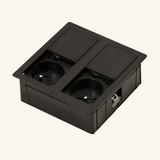 Prise plan de travail Luisina TSUNO - Double prise à encastrer noir mat