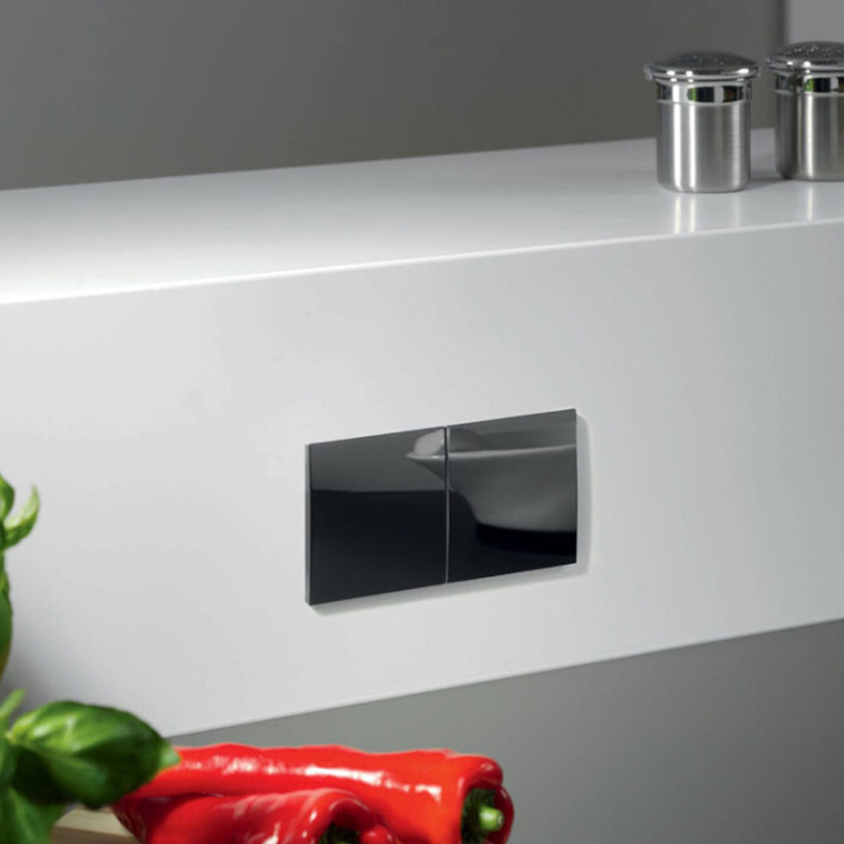 Prise plan de travail COMO - Double prise à encastrer noir