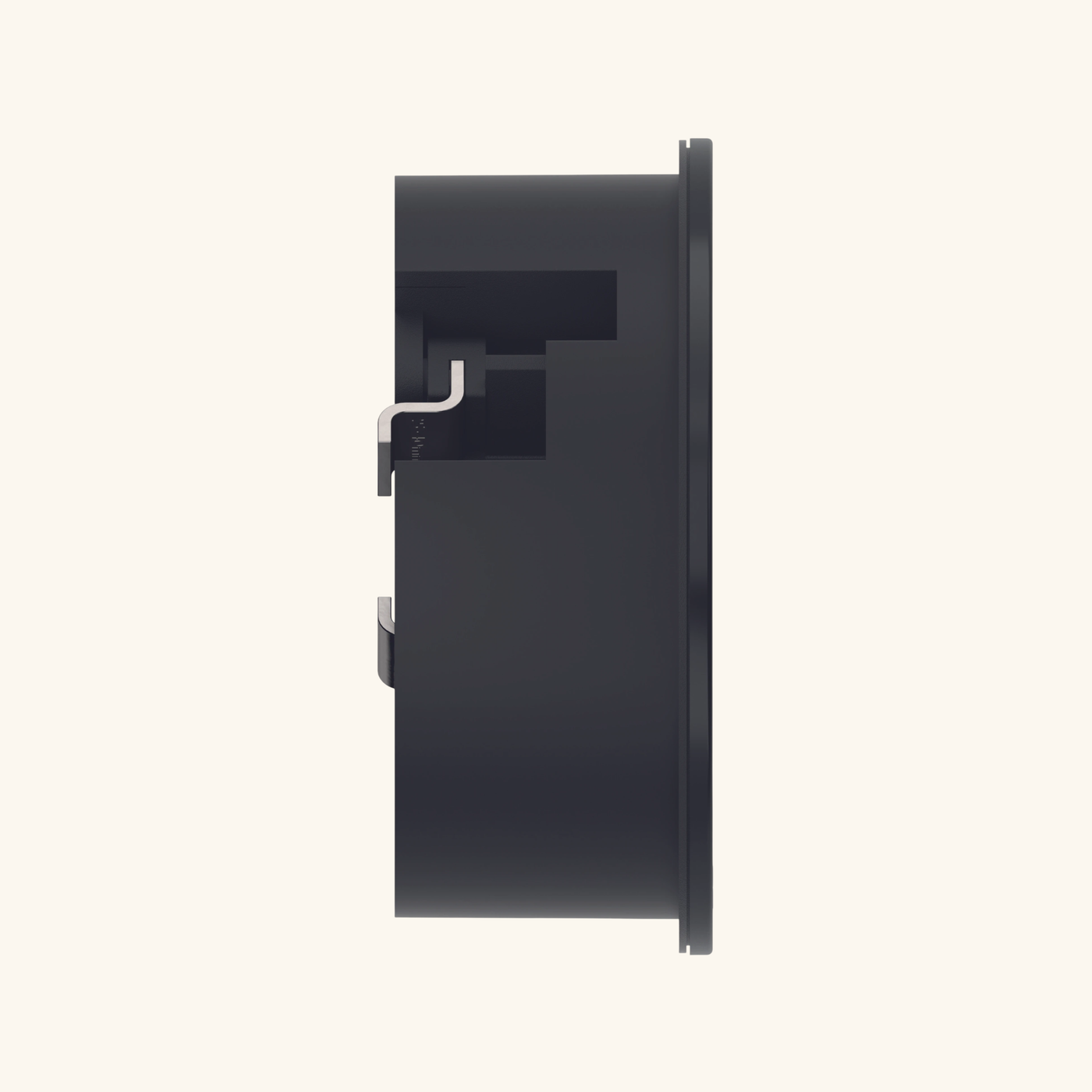 Prise plan de travail ECLIPSE à ouverture automatique - 1 prise + 1 USB-A + 1 USB-C à encastrer noir mat