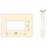 Prise plan de travail BRUME à ouverture automatique - Bloc 2 prises + 1 USB-A + 1 USB-C rétractable gris