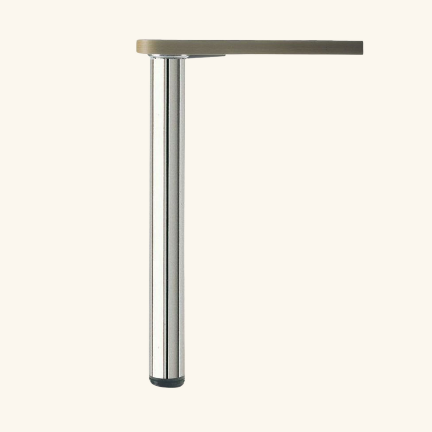 Pied de table réglable métal Rond Chromé H 70.5 x l 6 cm