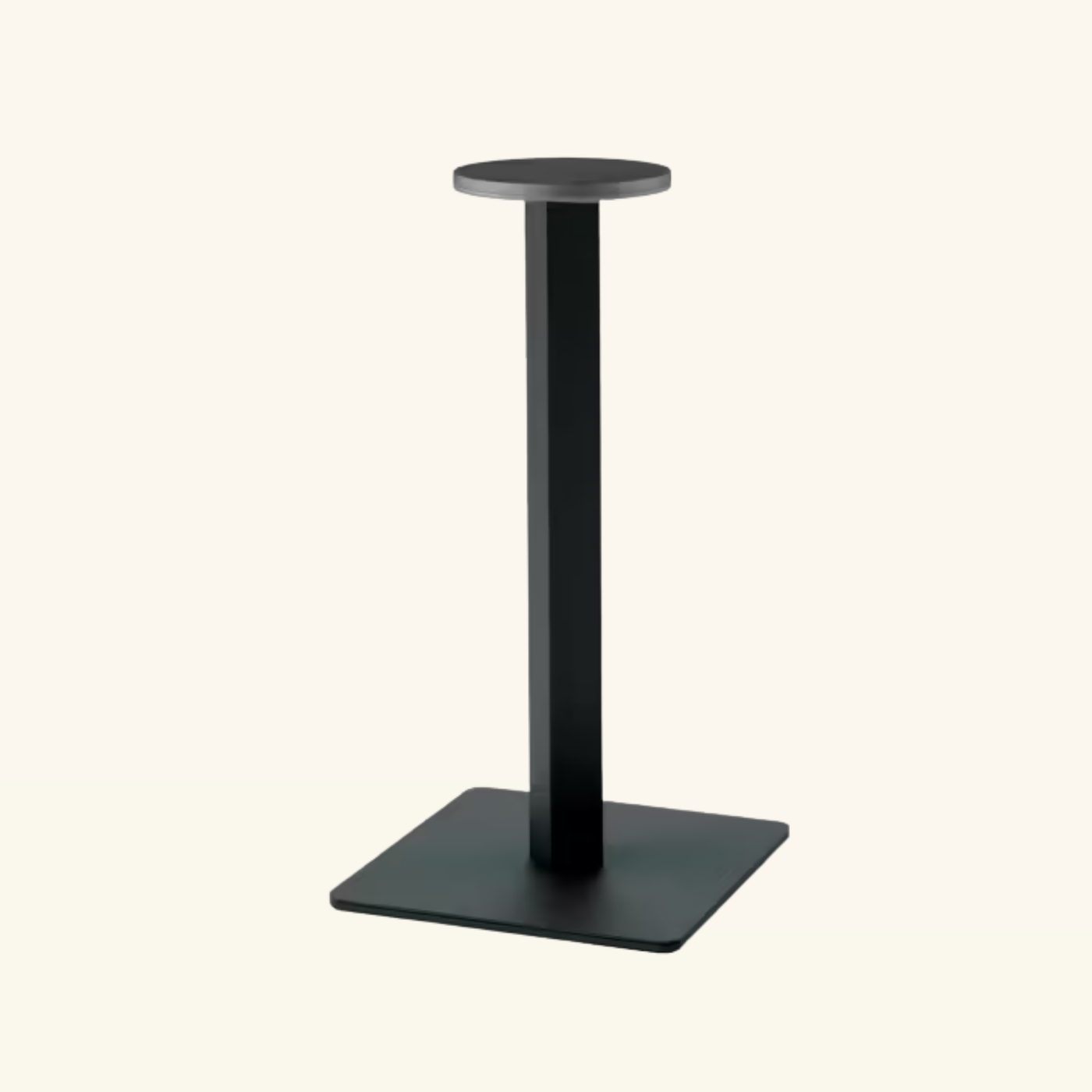 Pied de table central acier noir TEDDY H 88.2 cm et embase carrée 50 cm