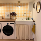 Évier timbre d'office céramique blanc AIMÉ 1 bac 1 égouttoir