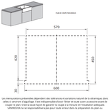 Évier timbre d'office céramique blanc Sanindusa VALET APRON
