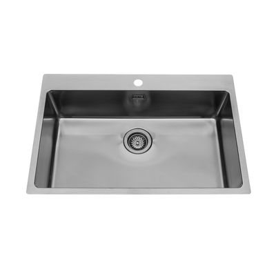 Evier inox lisse KEZIA 1 grand bac sans égouttoir
