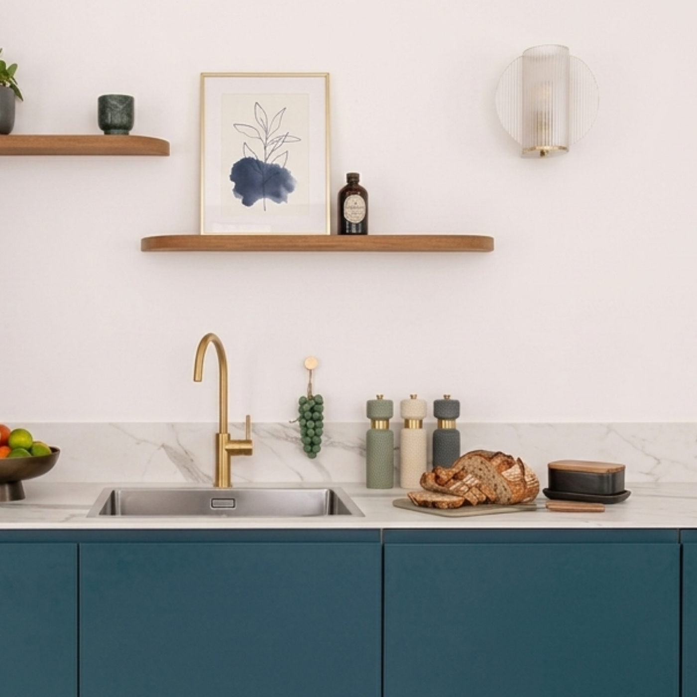 Evier inox lisse KEZIA 1 grand bac sans égouttoir