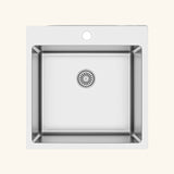 Evier inox lisse KEZIA 1 bac sans égouttoir