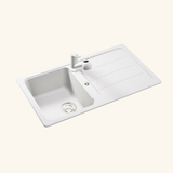 Évier granit blanc Schock FORMHAUS 1 bac 1 égouttoir