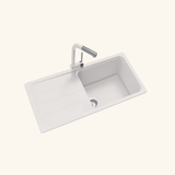 Évier granit blanc Schock FORMHAUS 1 grand bac 1 égouttoir