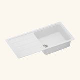 Évier granit blanc Schock FORMHAUS 1 grand bac 1 égouttoir