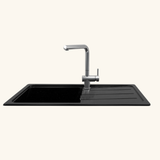 Évier granit noir Schock FORMHAUS 1 grand bac - 1 égouttoir