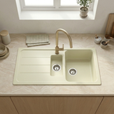 Évier granit beige vanille Schock FORMHAUS 1 bac et demi - 1 égouttoir