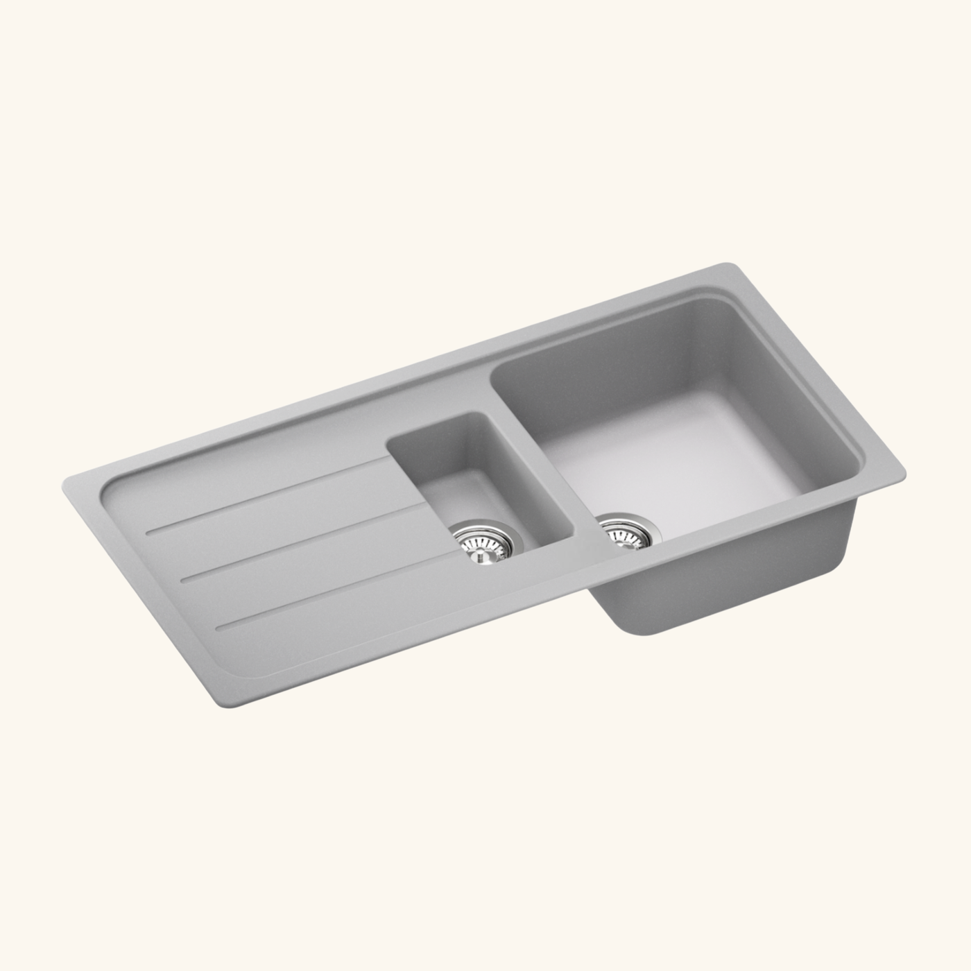 Évier granit gris Schock FORMHAUS 1 bac et demi - 1 égouttoir