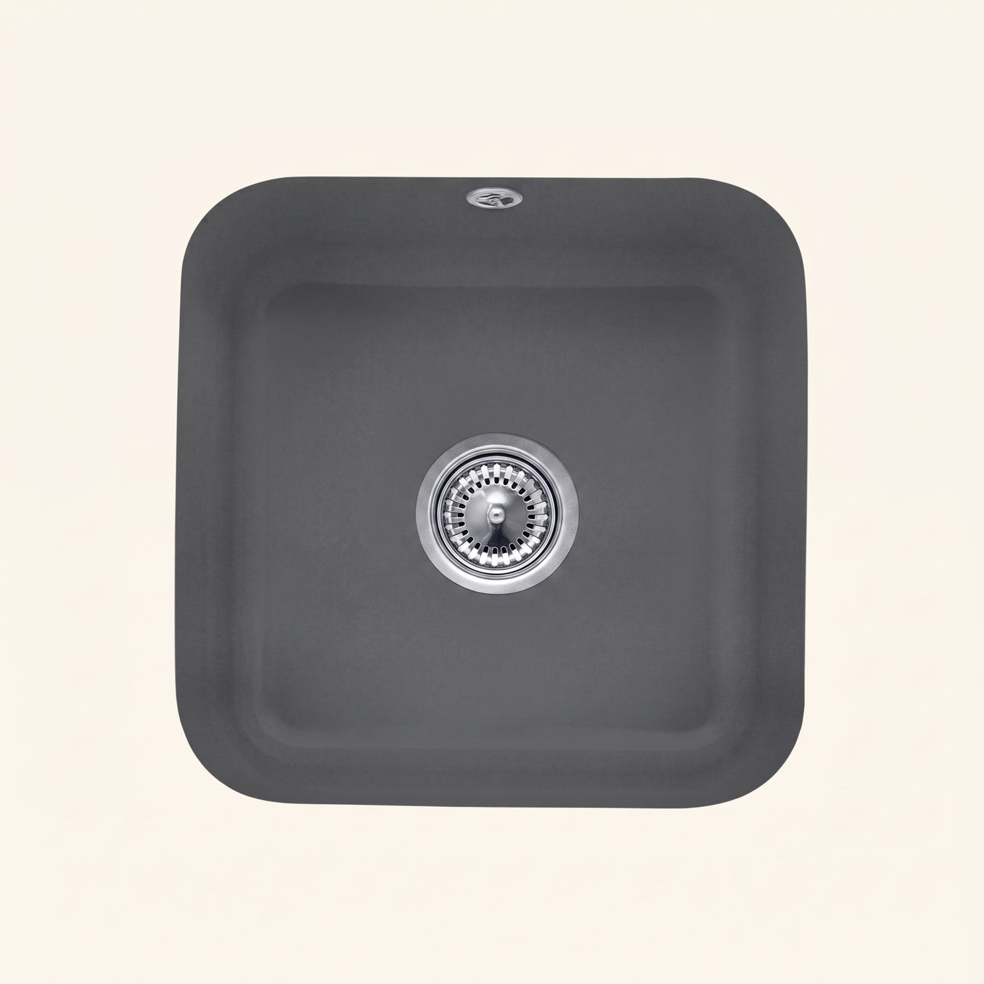 Evier sous-plan céramique gris graphite Villeroy & Boch CISTERNA 50 1 bac 445x445