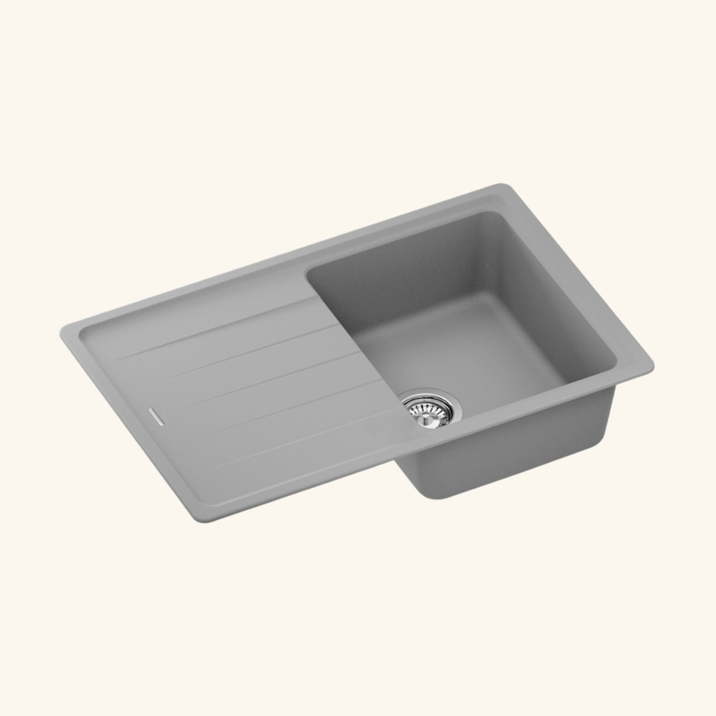 Évier granit gris Schock ELEMENT 1 bac 1 égouttoir