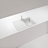 Évier granit blanc Schock ELEMENT 1 bac 1 égouttoir