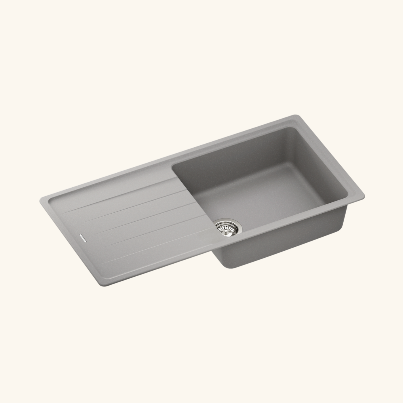 Évier granit gris Schock ELEMENT 1 grand bac 1 égouttoir