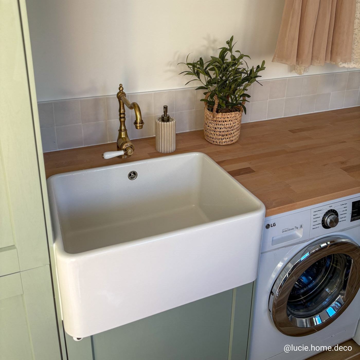 Évier timbre d'office céramique blanc Sanindusa FARMHOUSE XS 1 bac 590x458