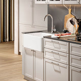 Évier timbre d'office céramique blanc Sanindusa FARMHOUSE XS 1 bac 590x458