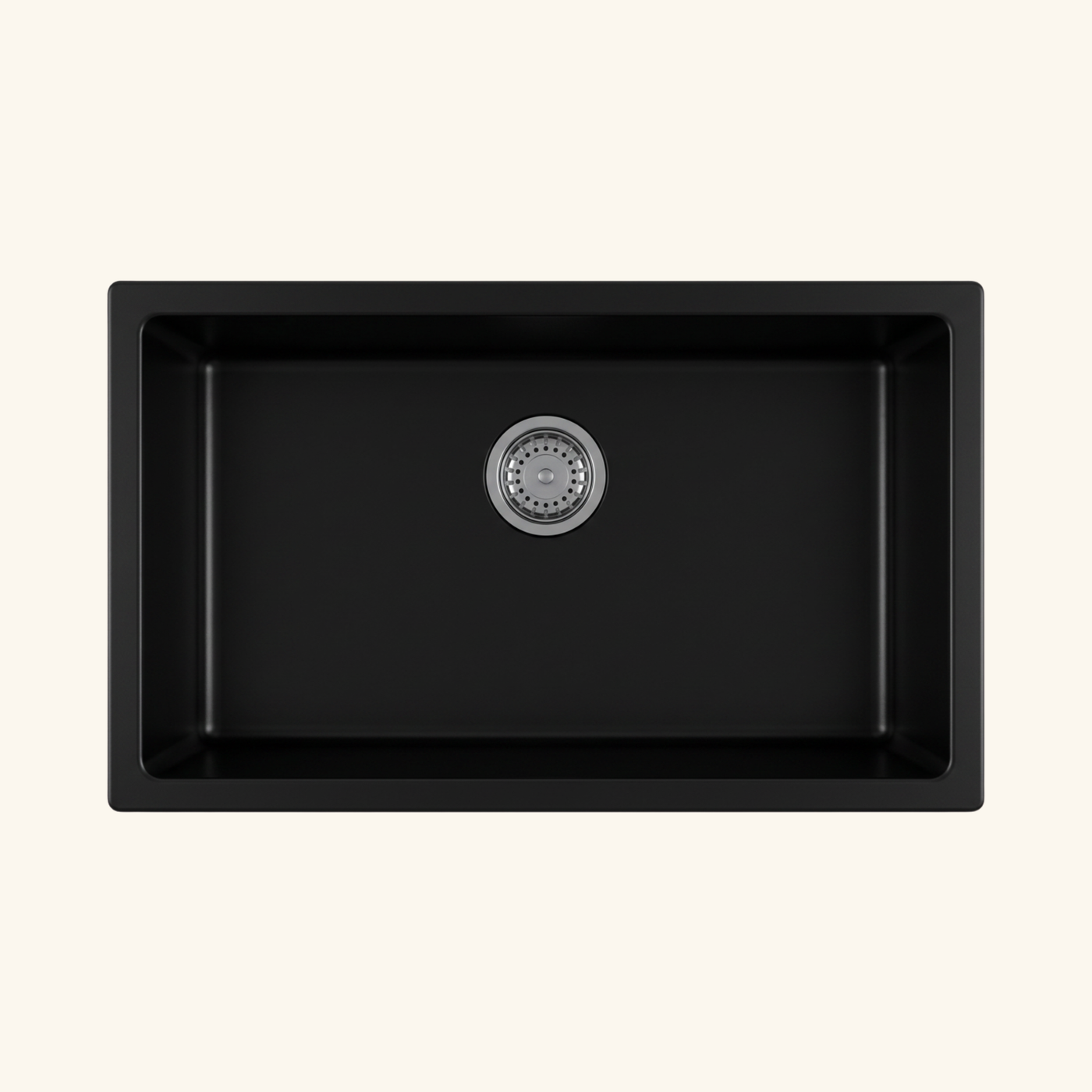 Évier céramique noir FELIX 1 bac 760x460 mm - sans trop plein