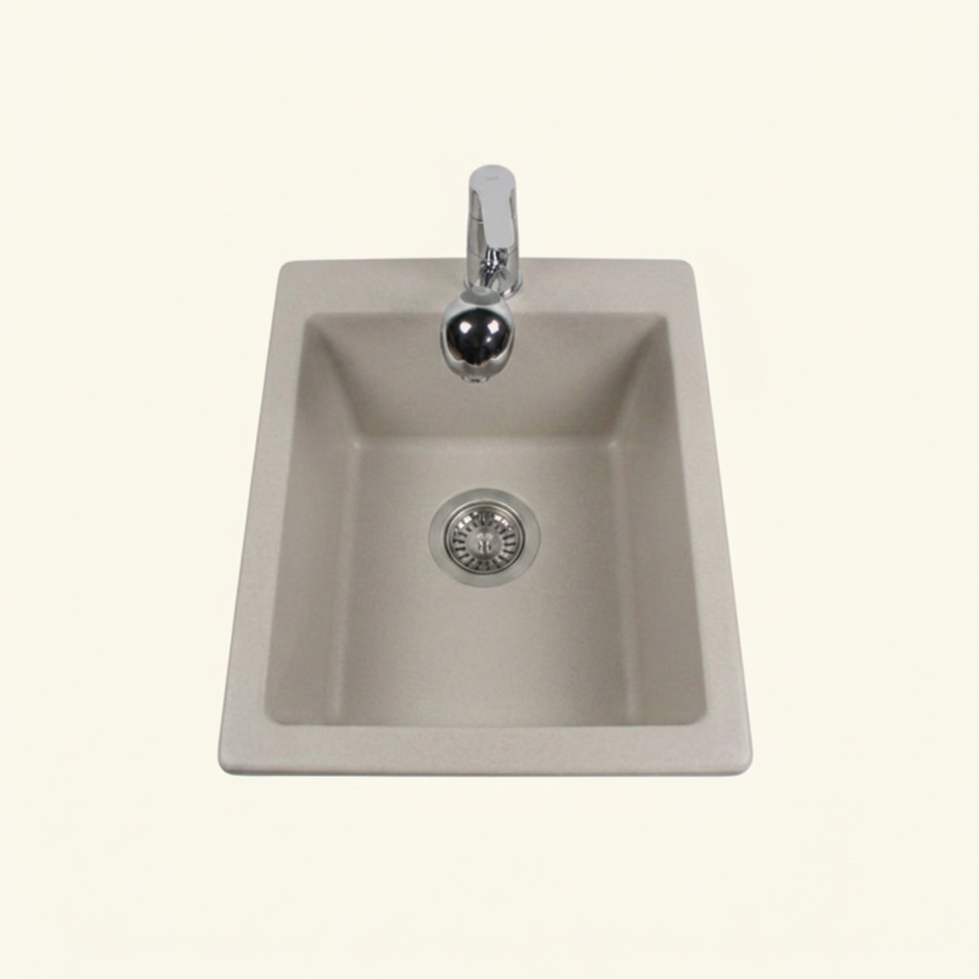 Évier sous plan céramique gris taupe FELIX 1 bac 410x505 mm
