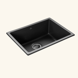 Évier céramique noir mat FELIX 1 bac 610x460 mm - sans trop plein