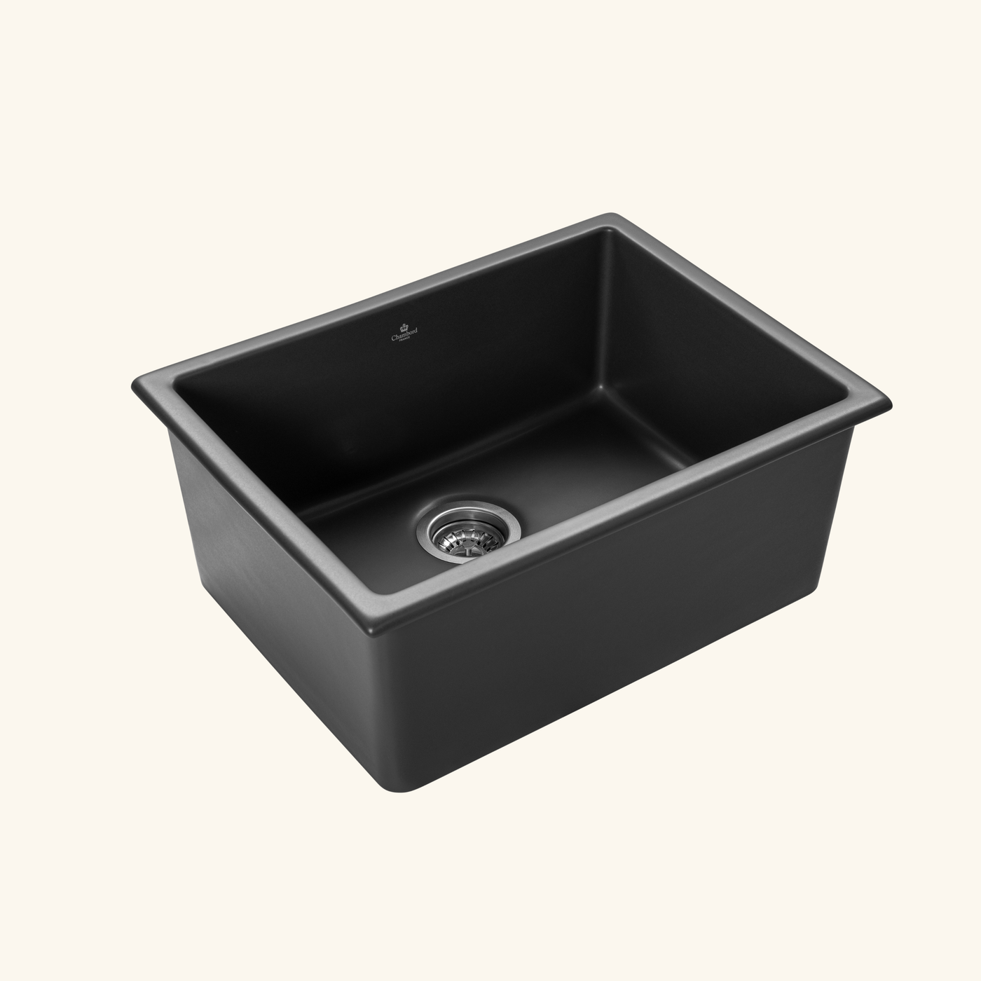 Évier céramique noir mat FELIX 1 bac 610x460 mm - sans trop plein