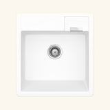 Évier timbre d´office granit blanc KALLIO 1 bac