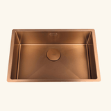 Évier sous-plan inox PVD cuivre Luisina LEGATO 1 bac 660x440 - Grille et cache bonde cuivre inclus