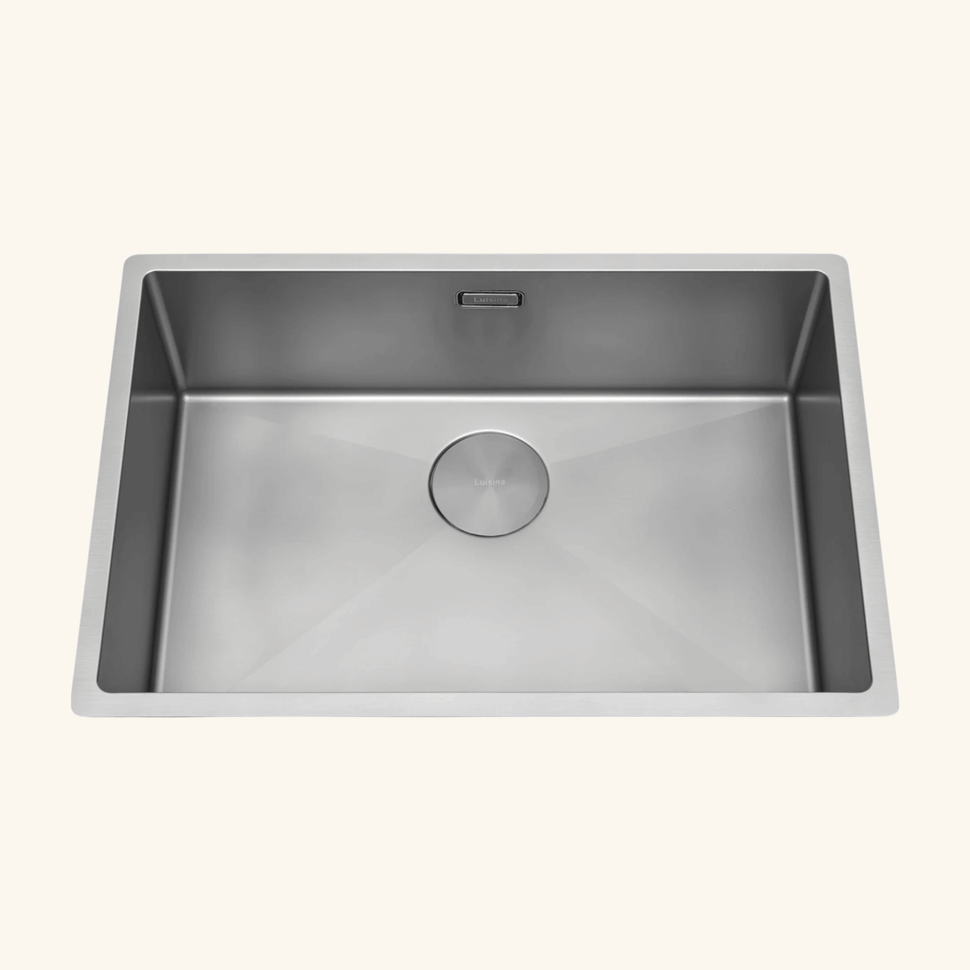 Évier sous-plan inox gris perle Luisina LEGATO 1 bac 660x440 - Grille et cache bonde inclus