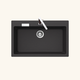 Évier granit noir Schock LOKTI 1 bac 790x500