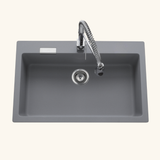 Évier granit gris Schock LOKTI 1 bac 790x500