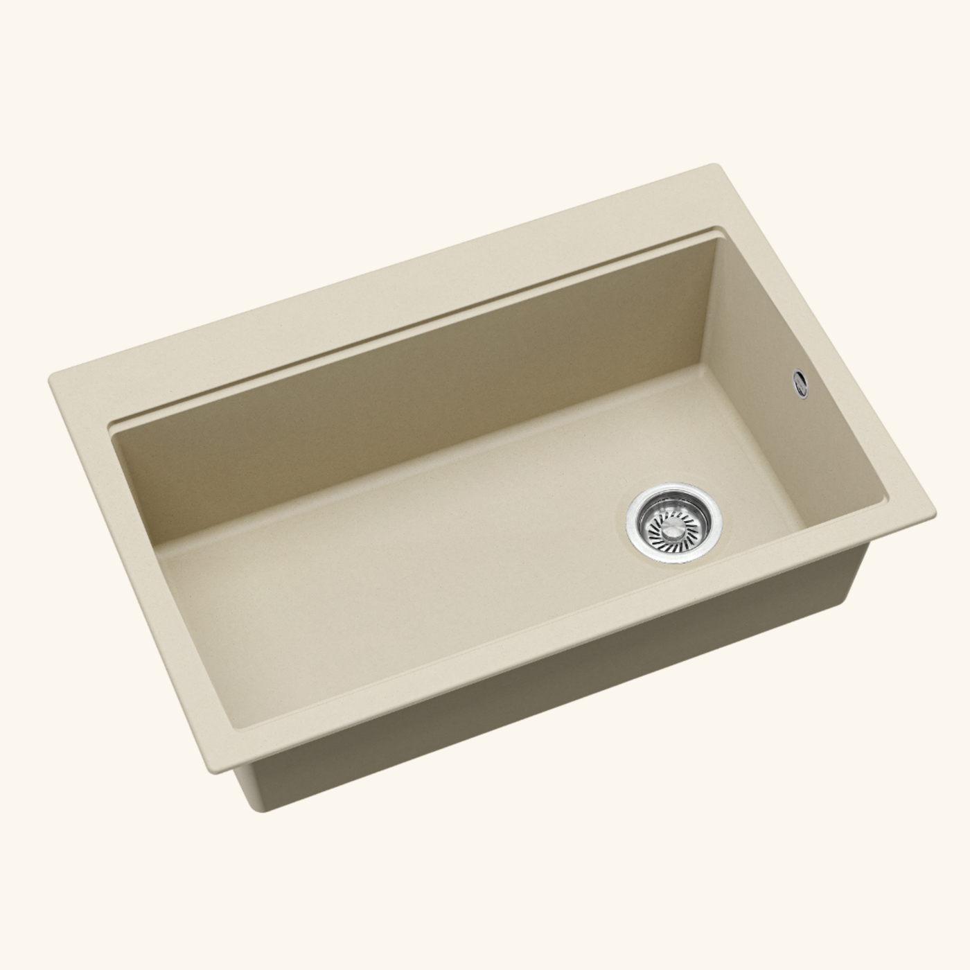 Evier granit Turtl Helika LARGUS beige 1 bac XL 840x560