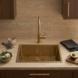 Évier à encastrer inox doré MAYA 1 bac 540x440 - Grille évier incluse