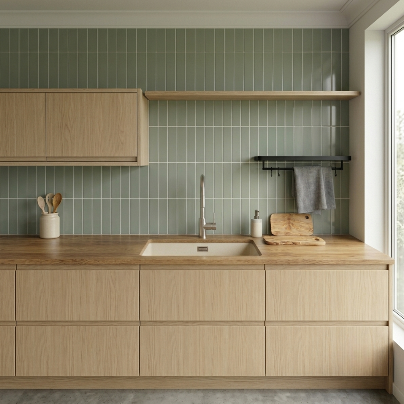 Évier sous-plan granit beige Luisina MAELLA 1 bac 750x455