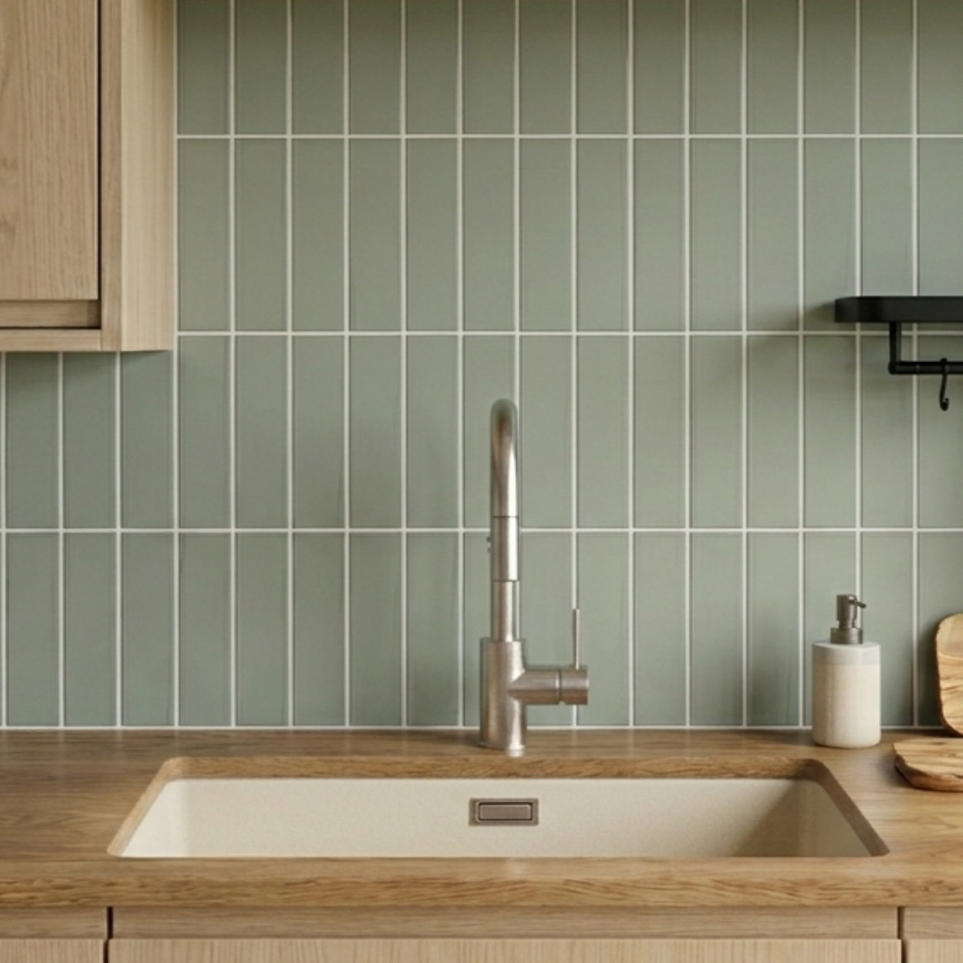 Évier sous-plan granit beige Luisina MAELLA 1 bac 750x455