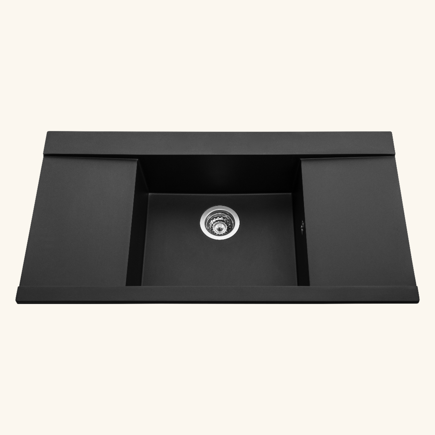 Évier granit noir Kümbad MYLO 1 bac 2 égouttoirs -