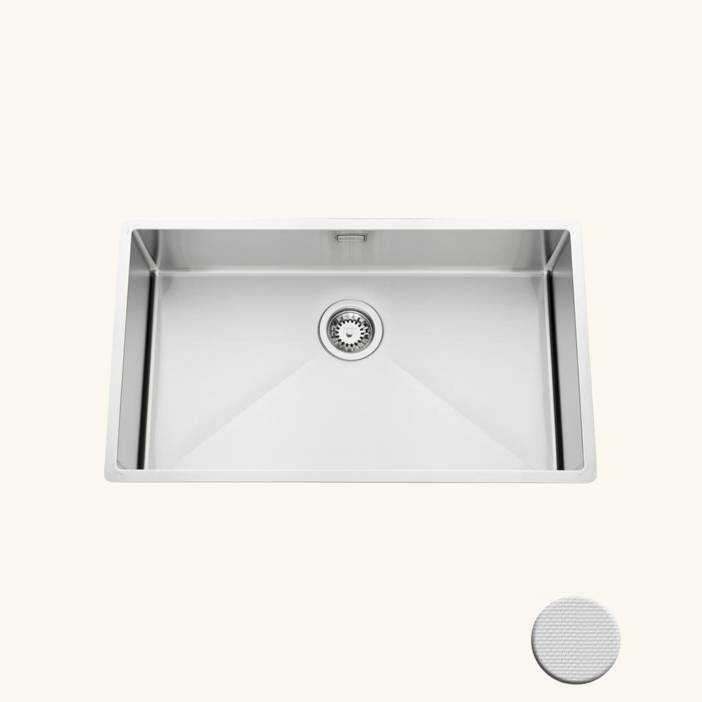 Evier sous-plan inox nid d'abeille VIBRATO Luisina 1 bac 770x450 mm