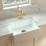 Évier timbre d'office sous-plan granit blanc Kümbad NORA 1 bac