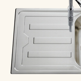 Évier inox mini structure BRAVA 1 grand bac 1 égouttoir