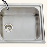 Évier inox mini structure BRAVA 1 grand bac 1 égouttoir