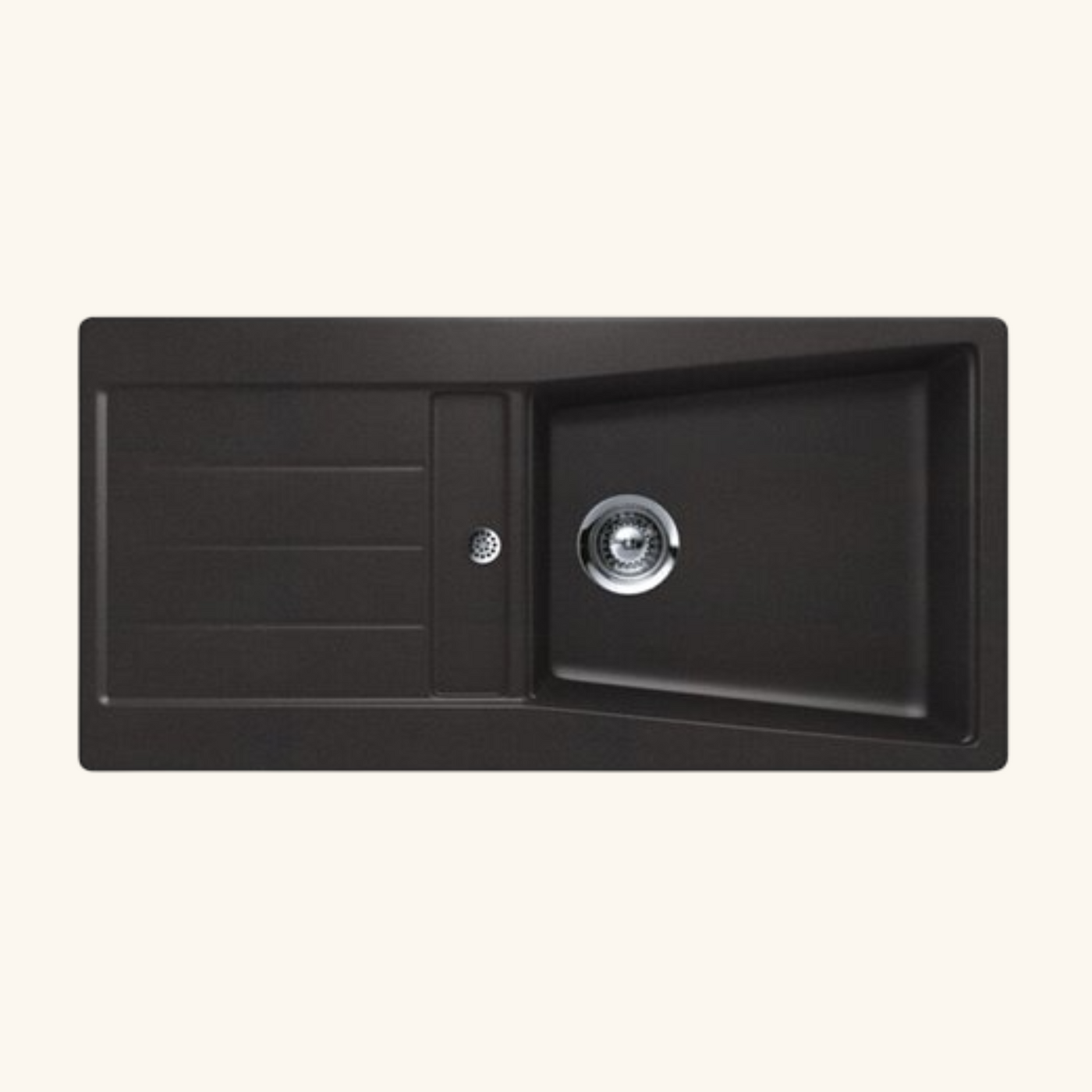 Évier granit noir Schock OPUS 1 grand bac 1 égouttoir