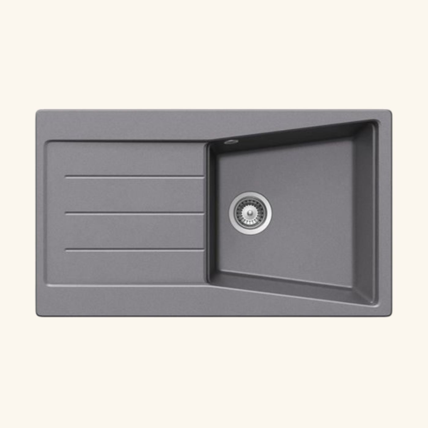 Évier granit gris Schock OPUS 1 bac 1 égouttoir